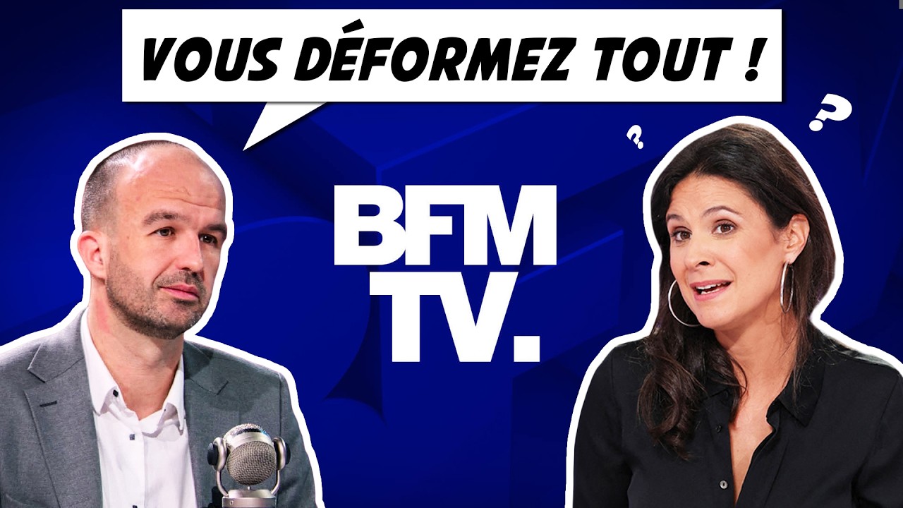 BOMPARD recadre Apolline de Malherbe en direct ! Le plateau BFMTV sous tension