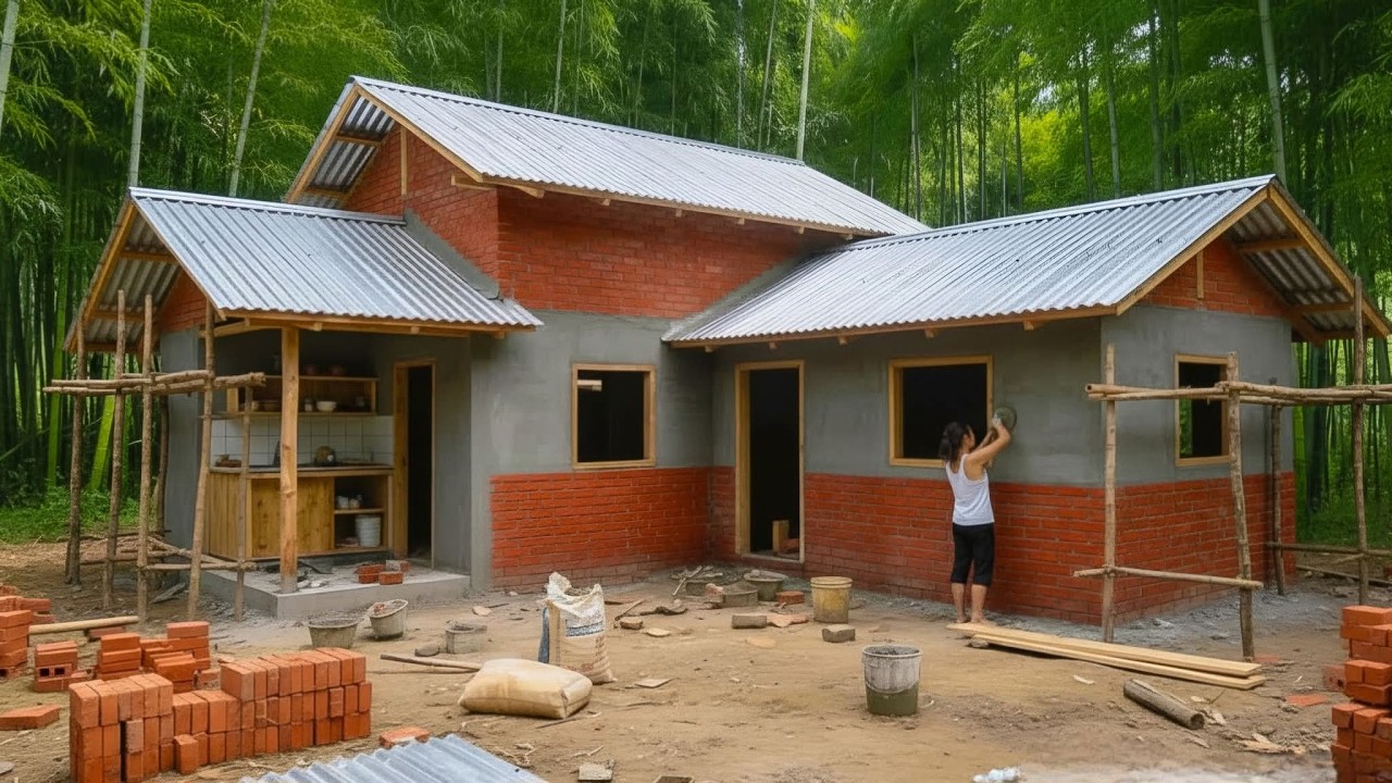 The Young Woman Transformed an Old, Dilapidated Wooden House into her Dream Villa in 230 Days