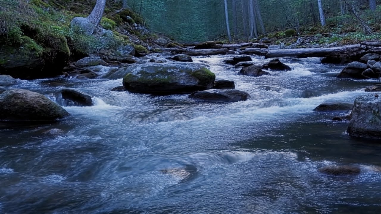 🌊 Smooth River Water's Flow, Steady White Noise, Calm and Soothing Ambience