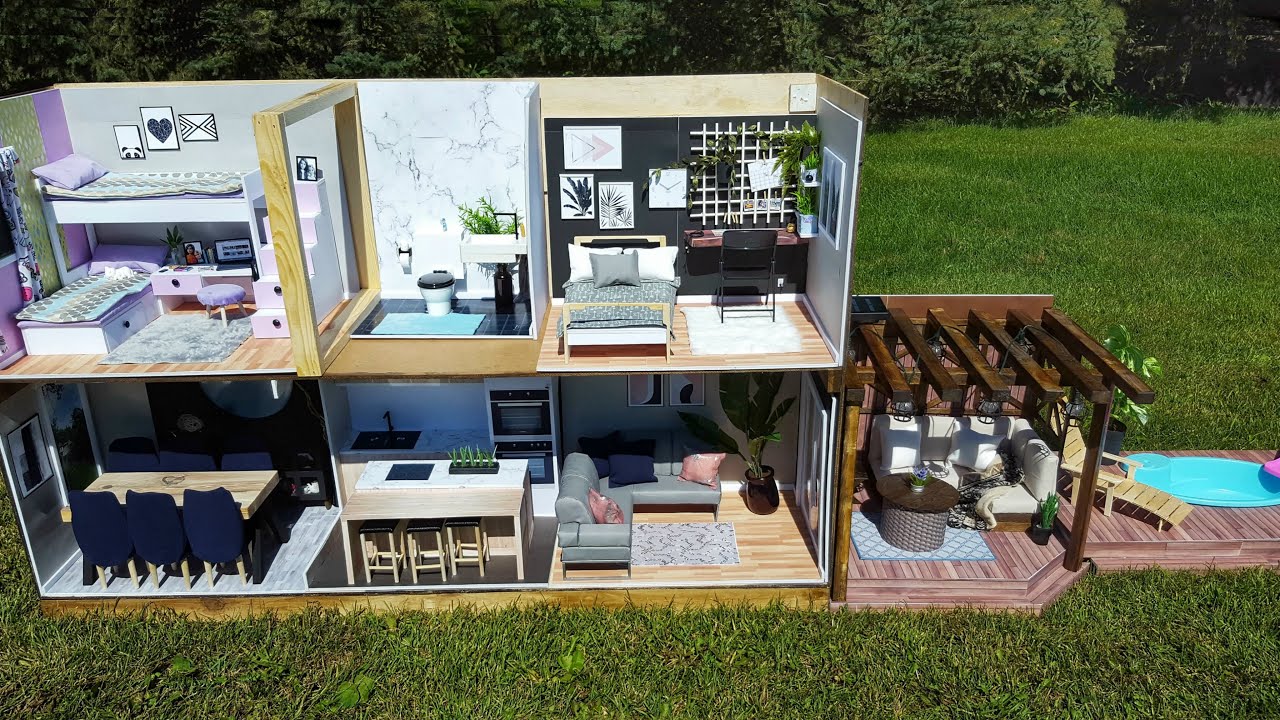 DIY Barbie Size Interchangeable Dollhouse