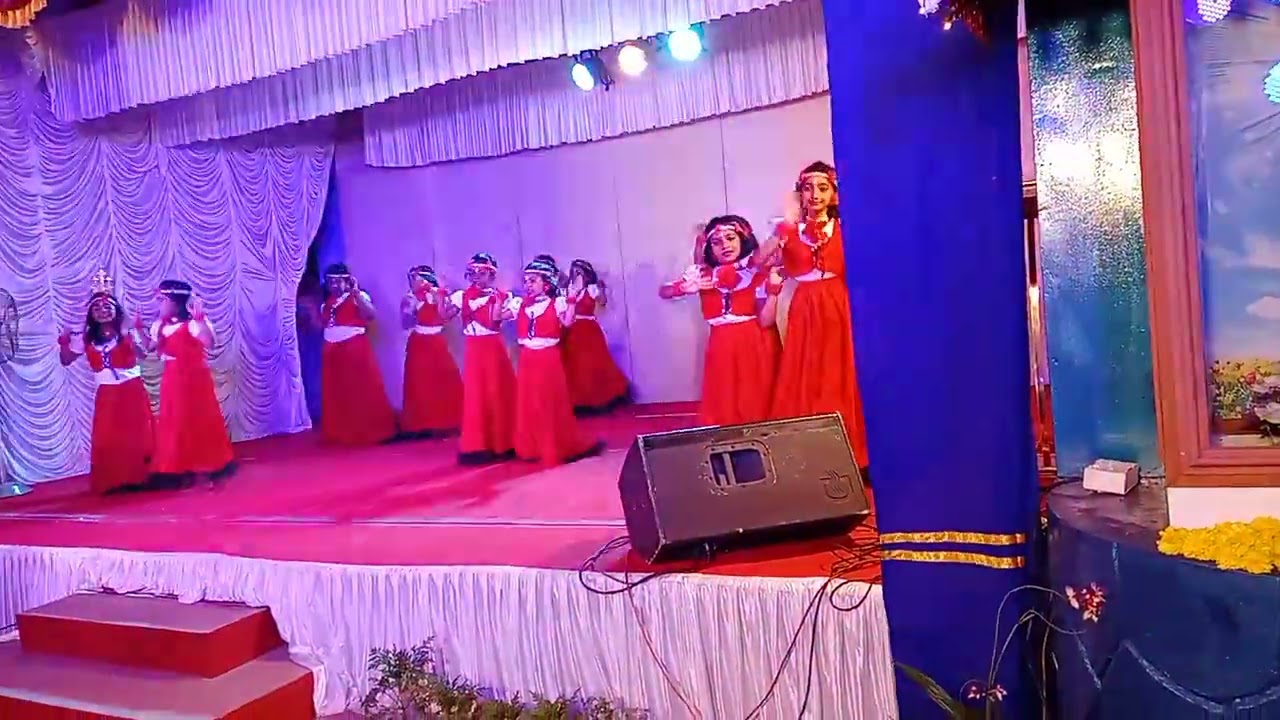 My daughter's school annual day program at Canossa Convent English Medium School❤️♥️🧡💛💃💃💃💃
