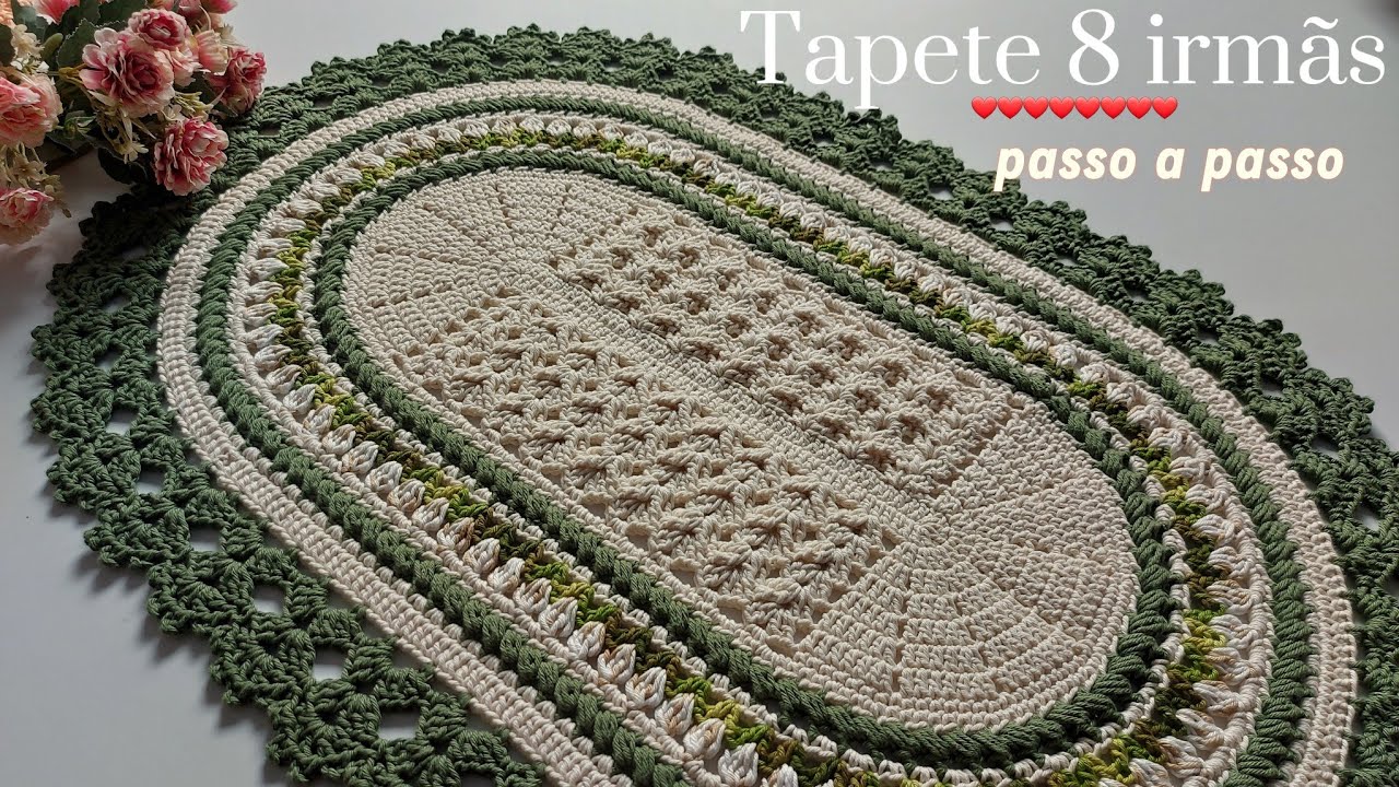 TAPETE 8 IRMÃS  ❤️❤️❤️❤️❤️❤️❤️❤️ /tapete de crochê para porta 