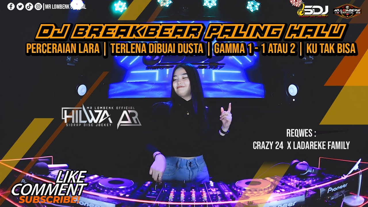 DJ BREAKBEAT PALING VIRAL  PERCERAIAN LARA | TERLENA DIBUAI DUSTA | GAMMA 1 - 1 ATAU 2 | KU TAK BISA