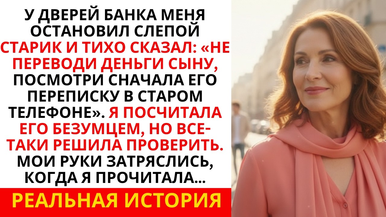 У дверей банка меня остановил слепой старик и прошептал: 