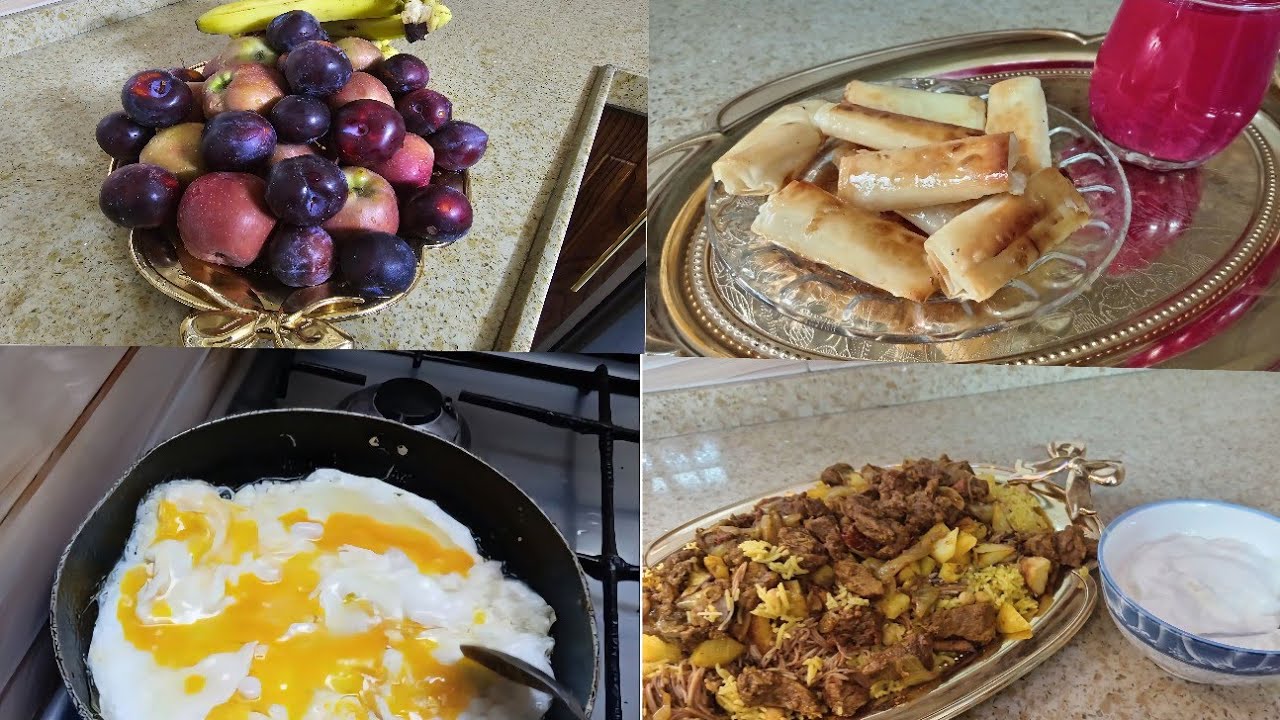 روتين ريوك🥰 مع برياني الحم وحلى زنود الست على طريقتي #طبخ #اكسبلور #لايك_اشتراك 