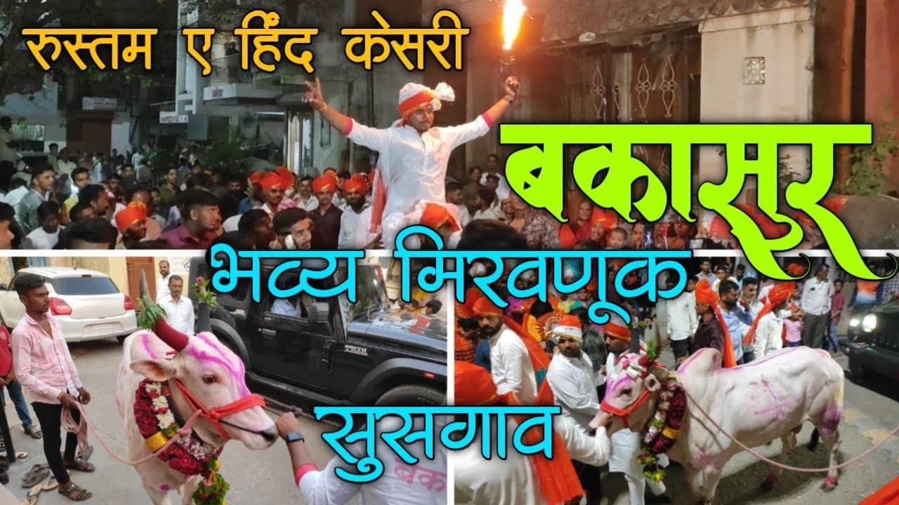 रुस्तम ए हिंद केसरी बकासुर भव्य मिरवणूक सूसगाव मुळशी | Western Ghat Stories | Bailgada Sharyat |