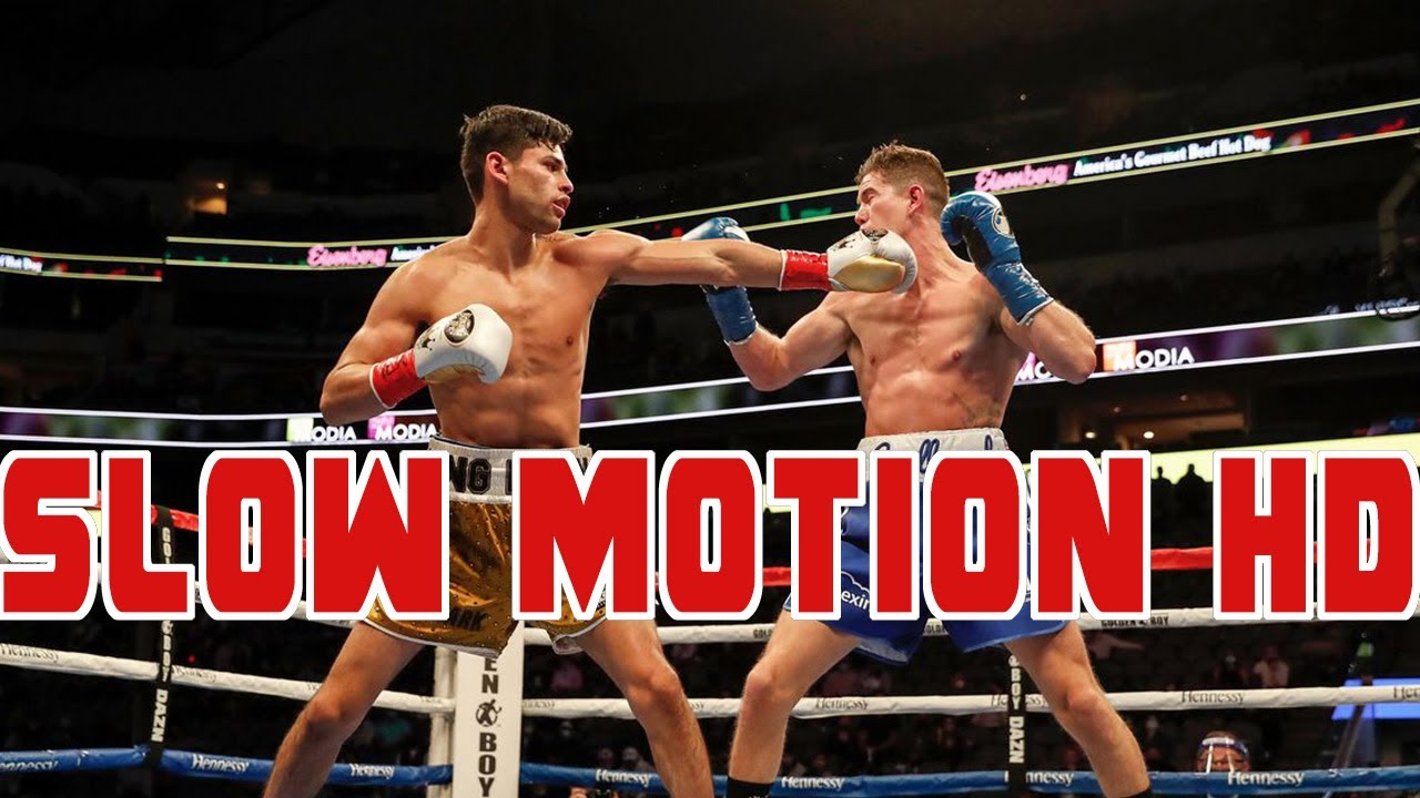 Ryan Garcia Stops Luke Campbell with a Body Shot  - Super Slow Motion HD