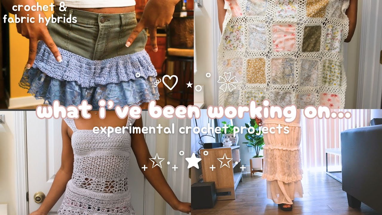 ♡✼ crochet with me: crocheting onto fabric & things i made recently ✼♡