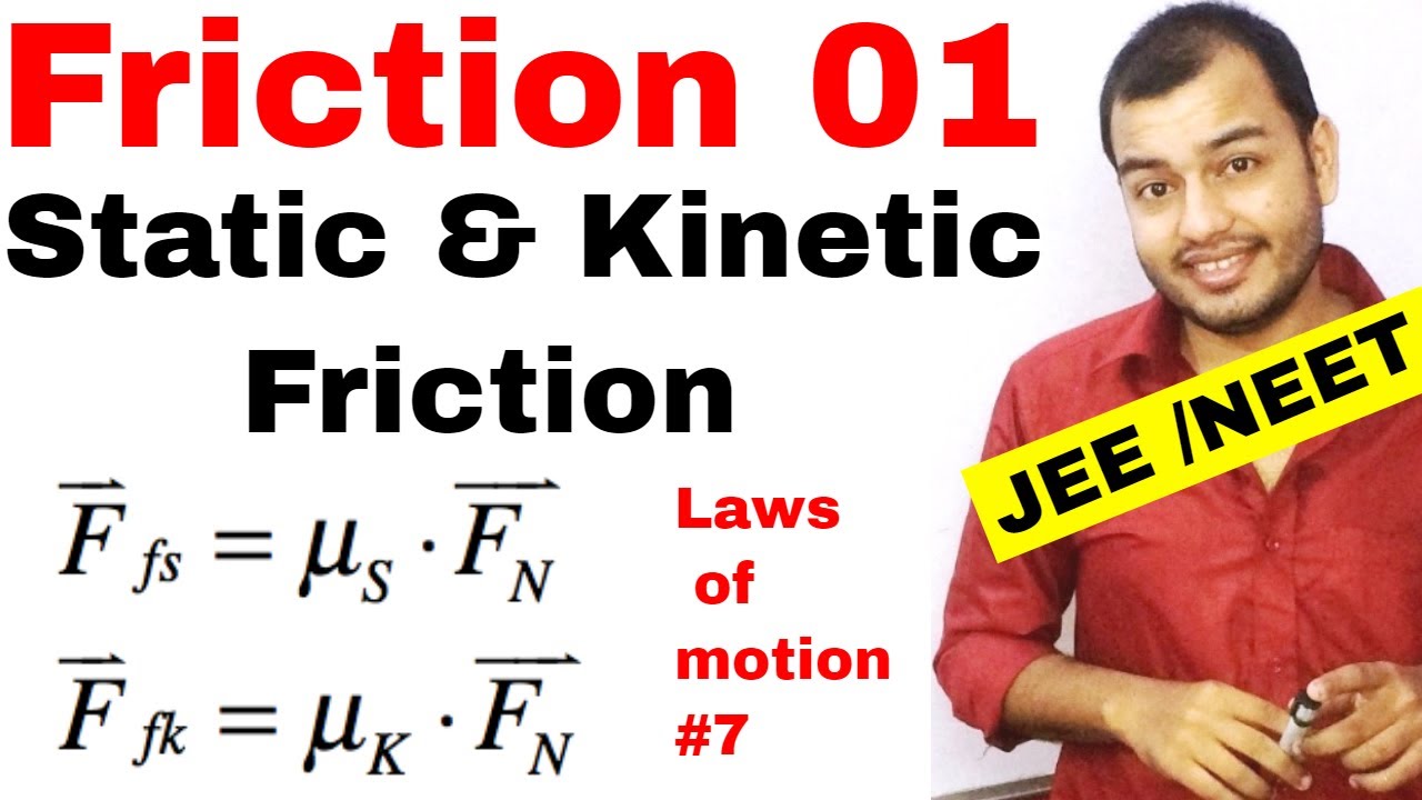 Class 11 chap 5 || Friction Force 01 ||Static and Kinetic Friction || Friction IIT JEE  /  NEET ||