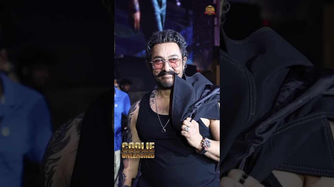 Can&rsquo;t keep calm when Mr. Perfectionist Aamir Khan walks in with full swag!😎 #CoolieUnleashed ✨