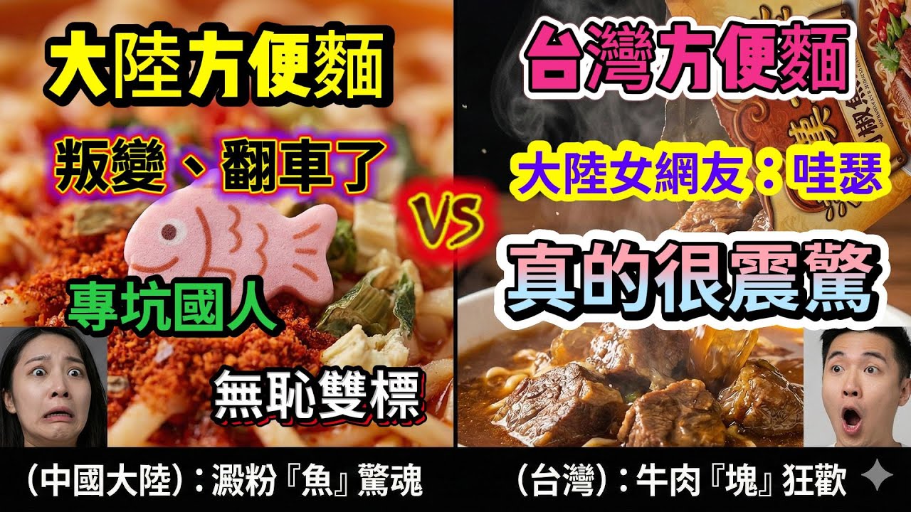 傷害性不大，侮辱性極強！大陸「卡通澱粉魚」把智商按在地上摩擦，大陸廠商如何用商標法收割智商稅？對比台灣良心泡麵如何用「誠實」碾壓套路！