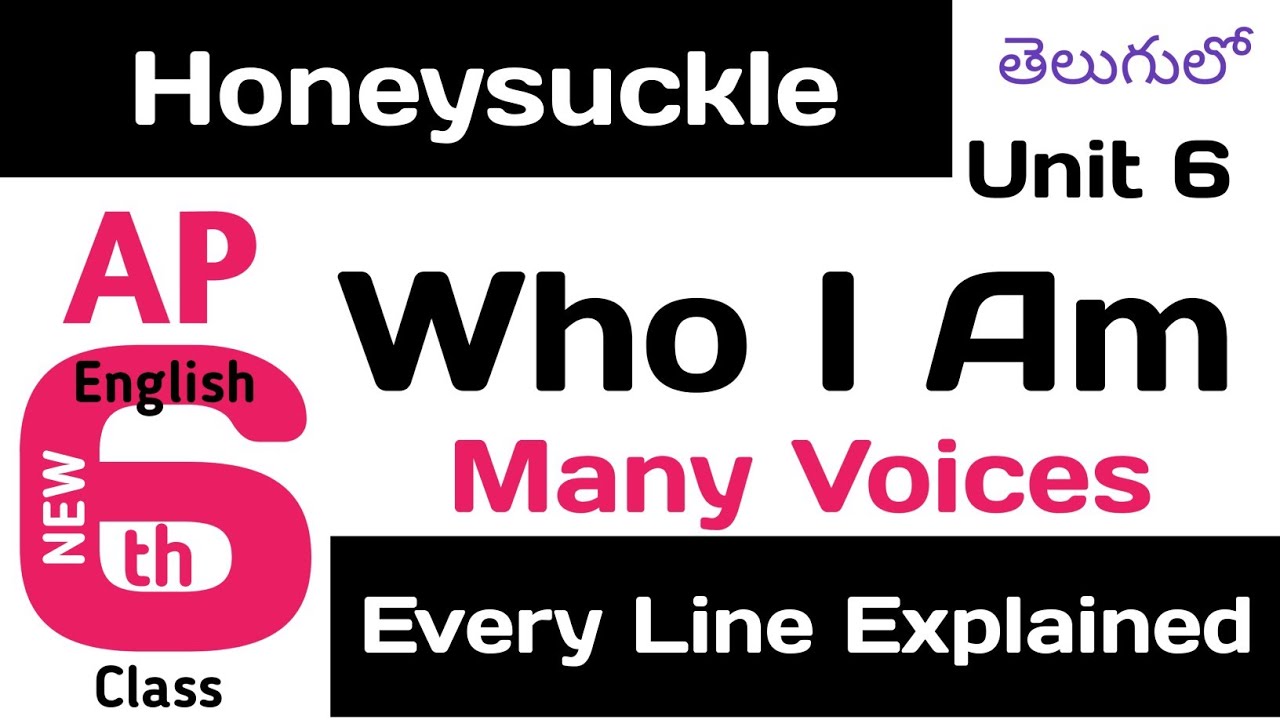 Who I Am Many Voices explained in Telugu I Class 6 English Chapter 6