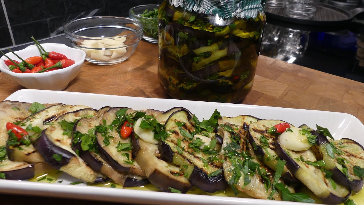 Melanzane grigliate sott'olio l Ricetta deliziosa e facile da preparare # 156
