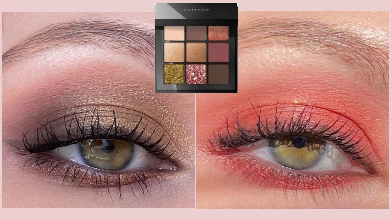 KIKO MILANO GLAMOUR MULTI FINISH EYESHADOW PALETTE 03 Burgundy Notes Eye Makeup Tutorial