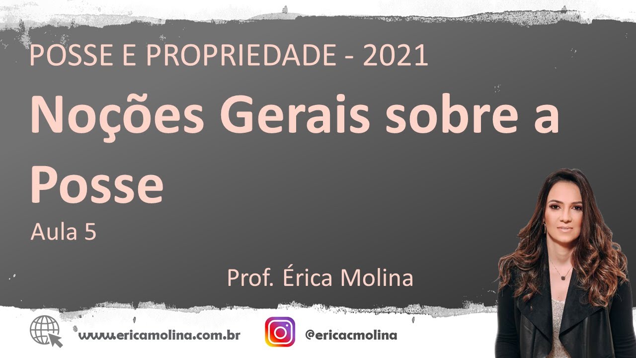 AULA 5 - NOÇÕES GERAIS SOBRE A POSSE