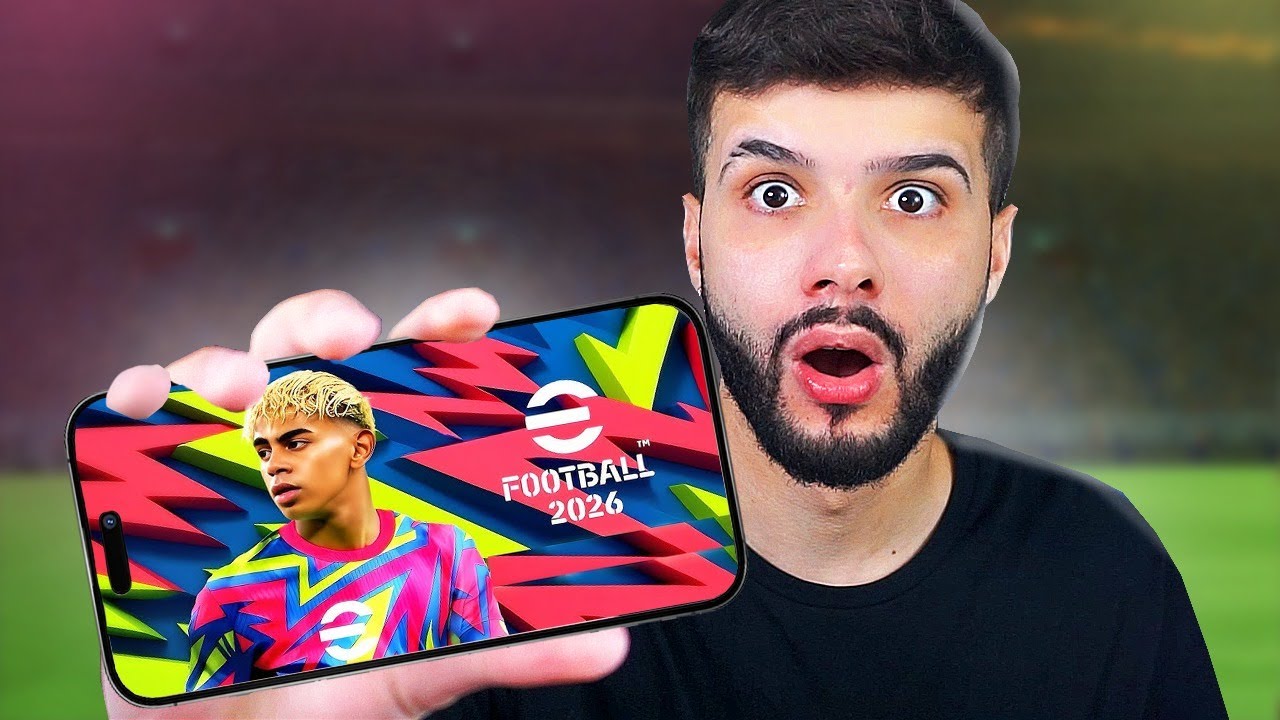 JOGUEI O EFOOTBALL MOBILE 2026 PELA PRIMEIRA VEZ!