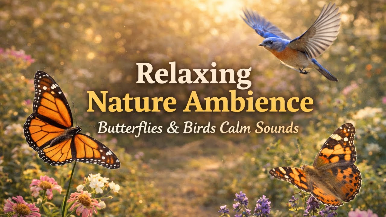 Rejuvenating Peaceful Garden Life 🌸 Butterflies, Birds & Gentle Wildlife | Zen Nature Ambience