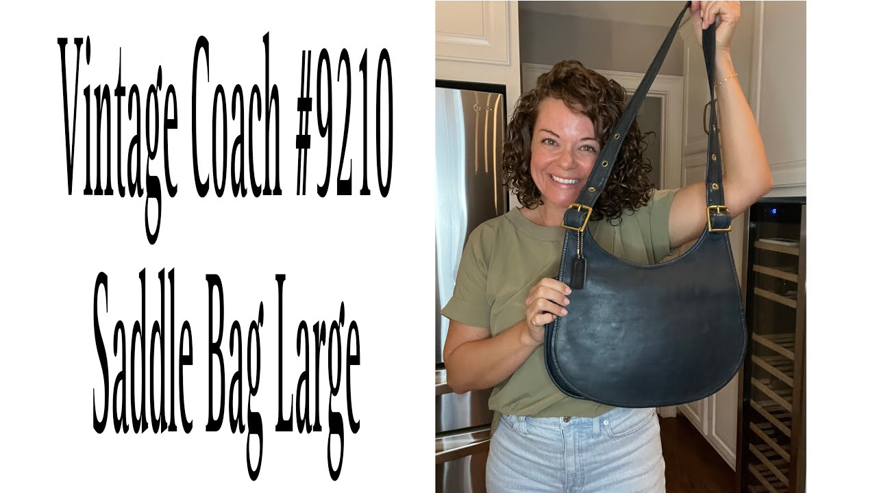 Большая винтажная седельная сумка Blue Vintage Coach #9210
