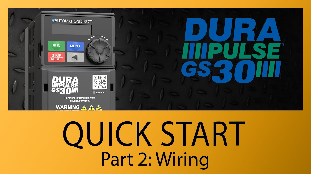 DURApulse GS30 VFD Quick Start 2:  Wiring controls from AutomationDirect