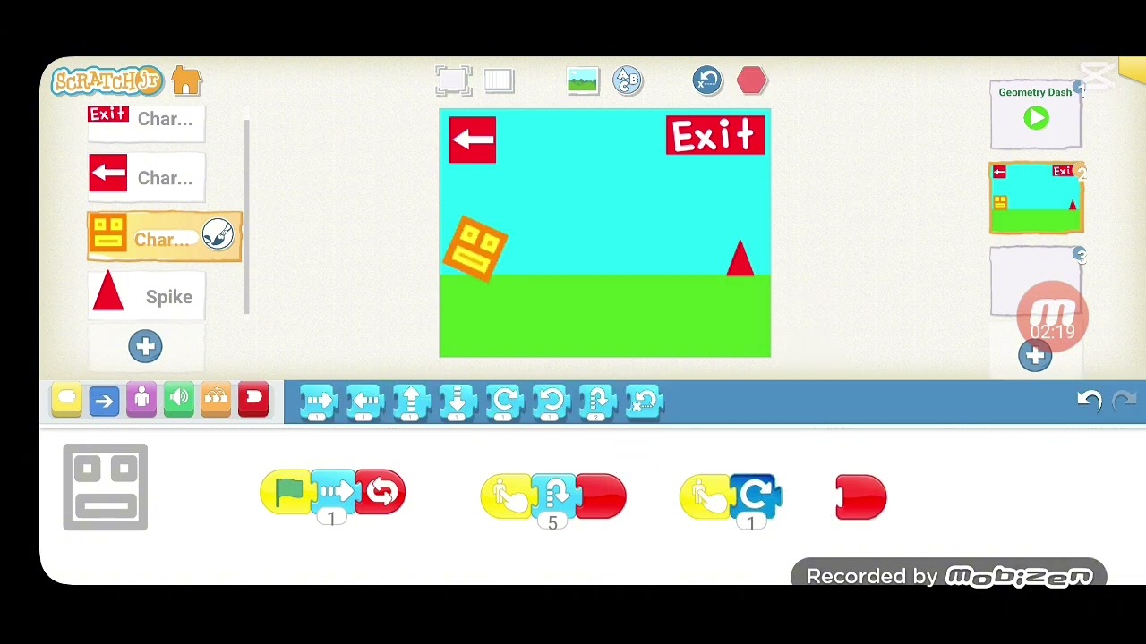 Coding Tutorials: How to Make Geometry Dash in ScratchJr (Not Fake)