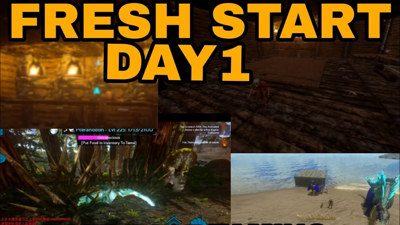 Fresh Start Playing Duo Farming Building Etc Ark Mobile🤙🏻🥷🏻. DAY1/Episode1