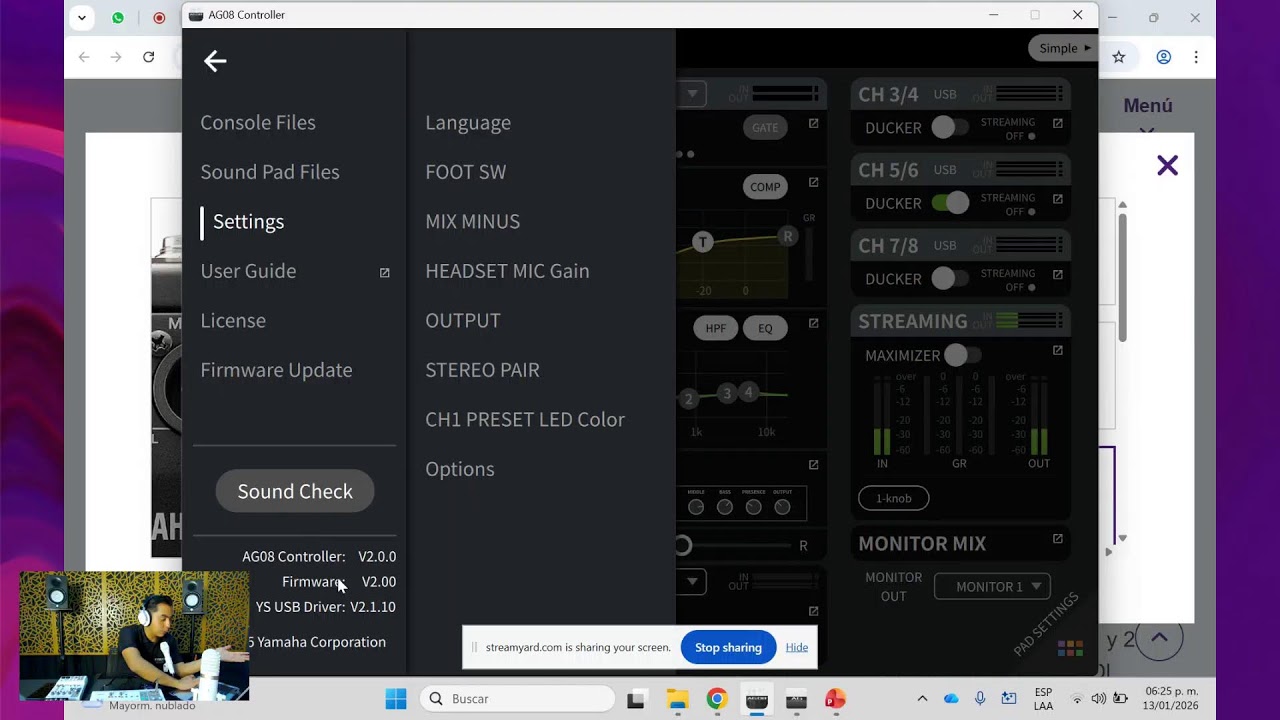 Configuración completa en AG Series para un streaming profesional