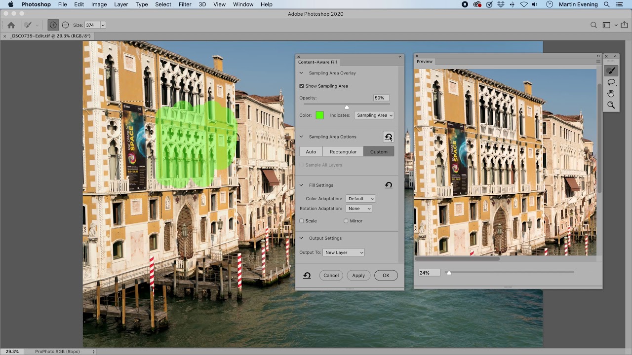 Content-Aware Fill Dialog