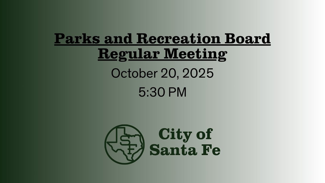 Parks and Recreation Board Regular Meeting October 20, 2025