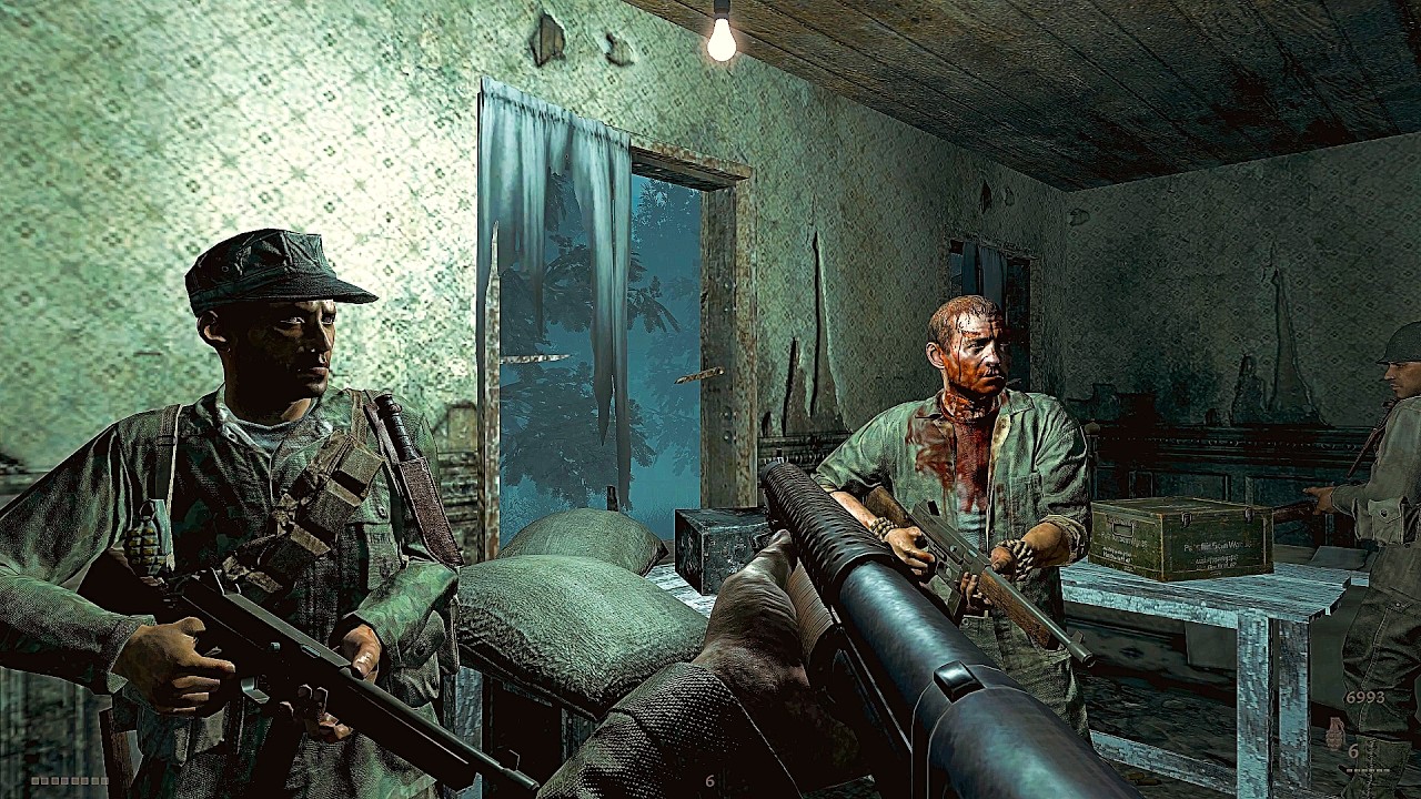 COD World at War Zombies:  Cabin  Full Gameplay  (No Commentary - 4K 60FPS)