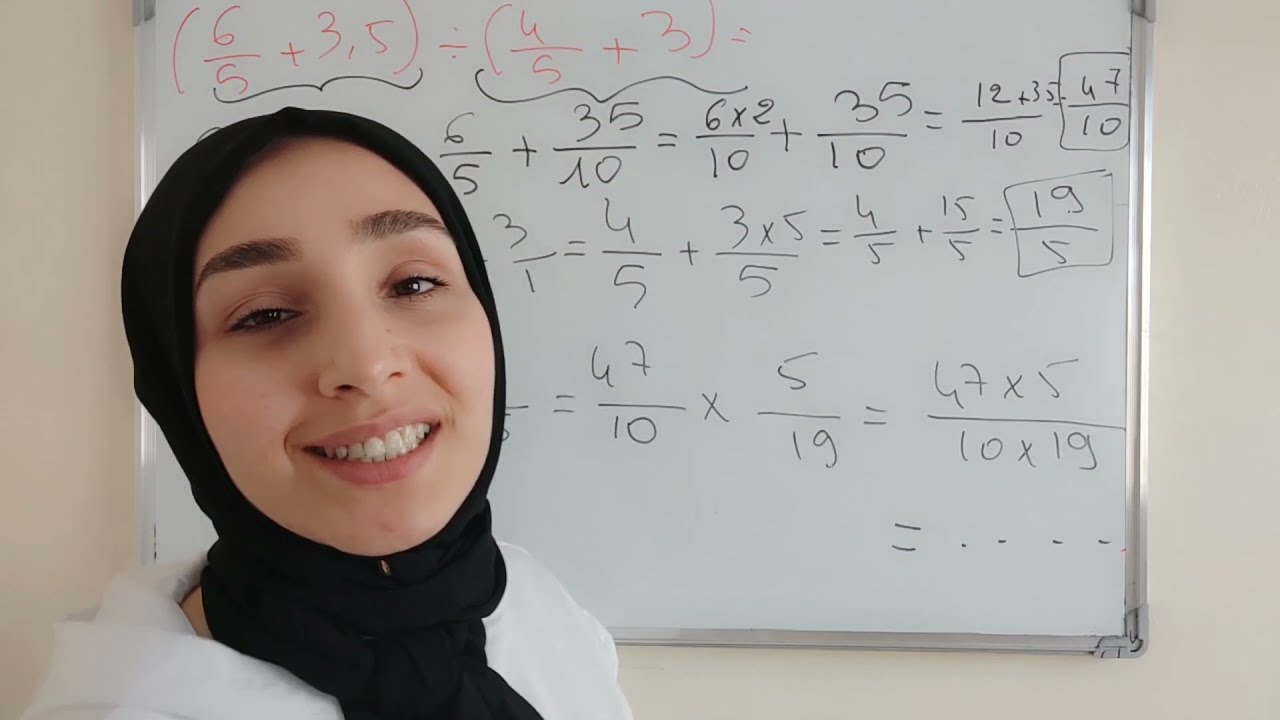 مراجعة شاملة على العمليات الأربع -الأعداد الكسرية-