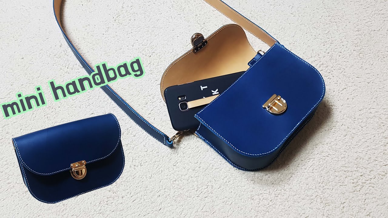 Leather Craft Making a mini handbag 가죽공예 미니핸드백만들기 free pattern PDF