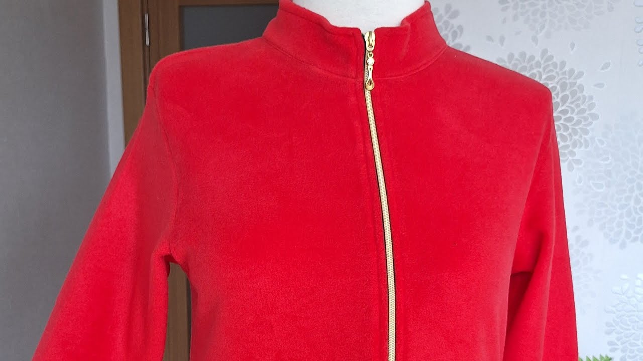 PRATİK  FERMUARLI POLAR HIRKA KESIMI DİKİMİ