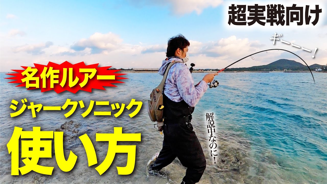釣れるルアーを紹介していると案の定HITして竿がブチ曲がる！【ジャークソニック】