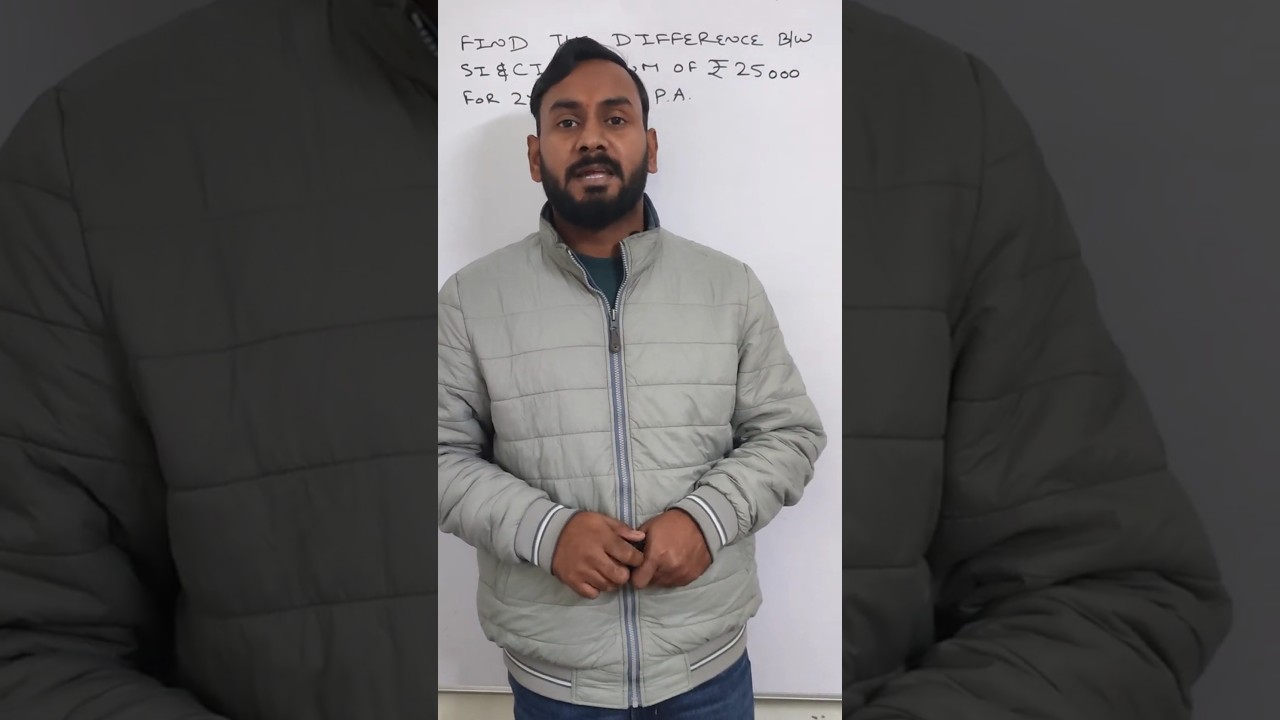 Difference Between amount of CI and SI for 2 years || The Maths Coach || Dhruv Goyal