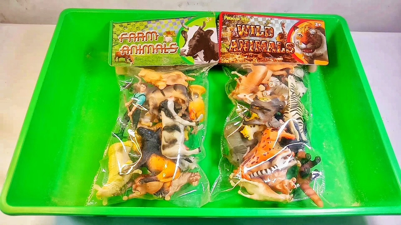 Cow Giraffe Elephant Tiger Panda Rhinoceros Animal Toys, Asmr