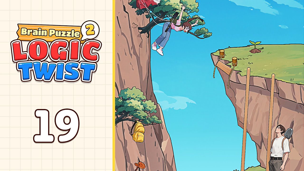 Brain Puzzle 2: Logic Twist Level 19 Cliff Rescue | Every Puzzle Solved! 🎯