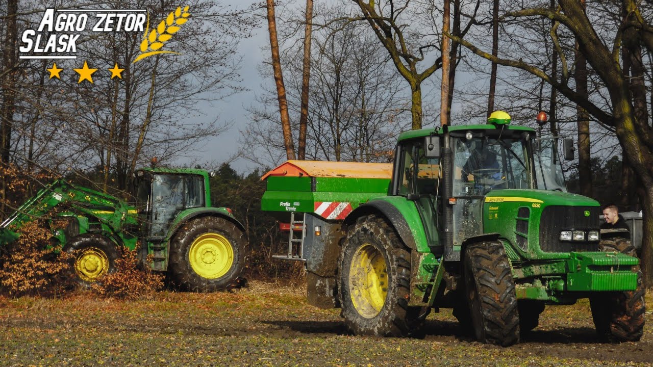 Wiosna 2021! |Rozsiewanie Nawozu  w GR Konopka| 2x Johnn Deere(6930 & 6630 Premium) Agro Zetor Śląsk