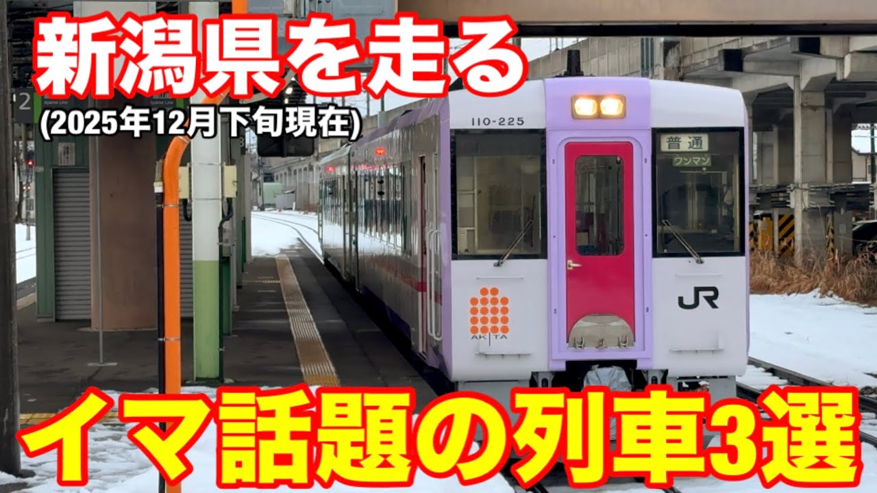 新潟県を走る、イマ話題の列車3選！(2025年12月現在)