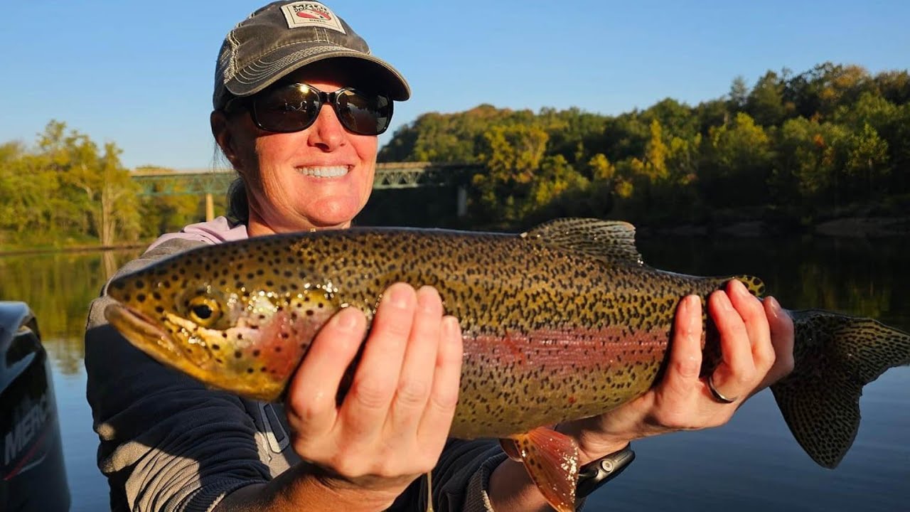 Fishing and Landing Trophy Trout with Busch Mountain Fishing Guide Service | Eureka Springs Arkansas
