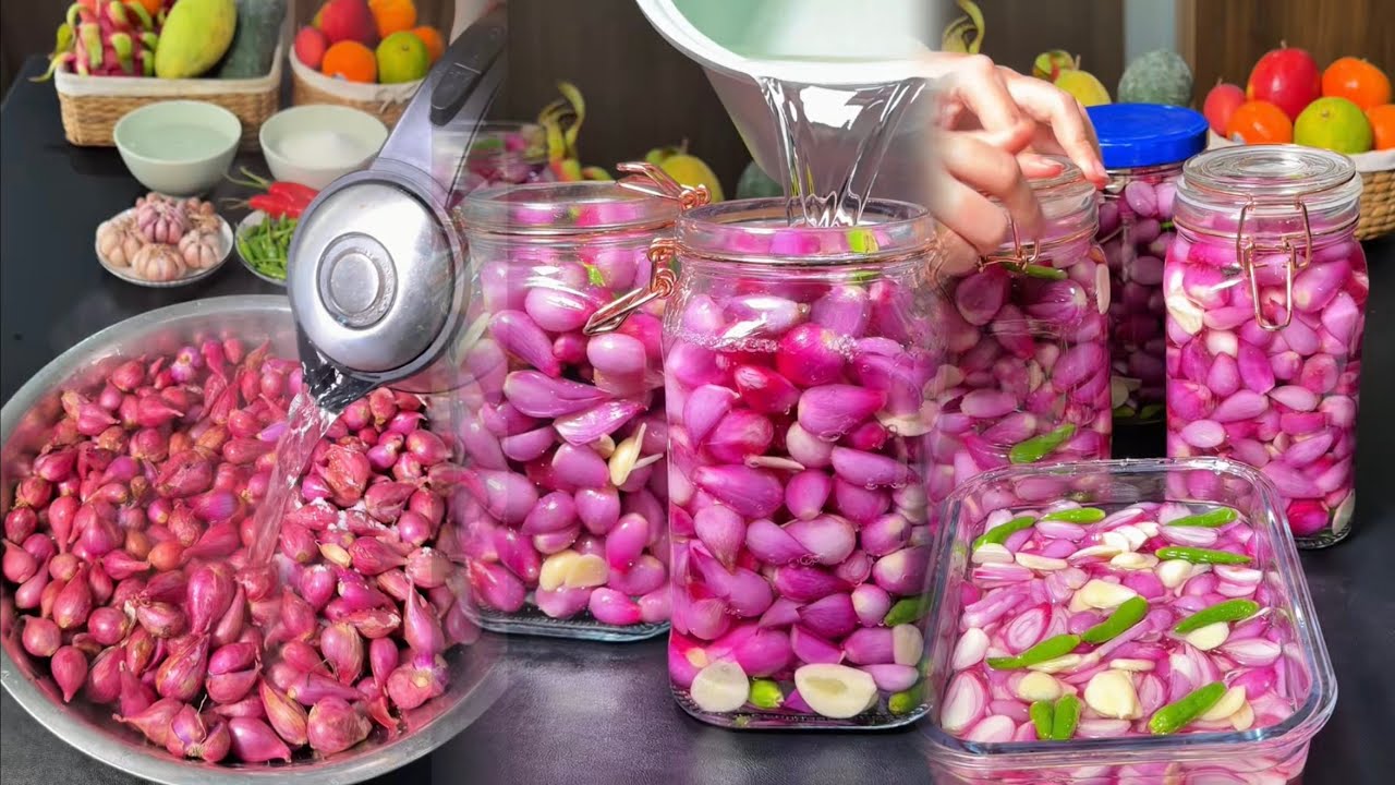Cách làm hành tím ngâm chua ngọt