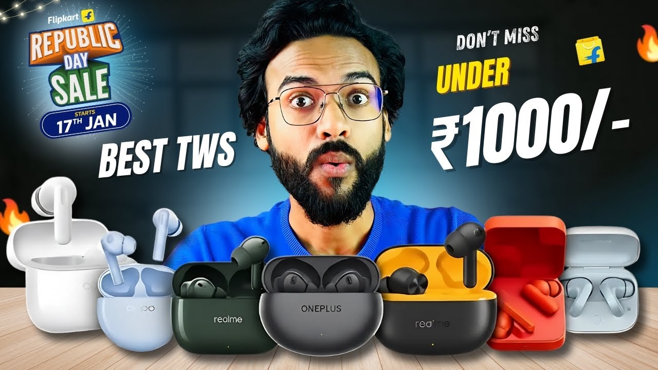 ⚡️Don’t Miss Top 5 Best Earbuds Under 1000 on Flipkart Republic Day Sale 2026⚡️Best TWS Under 1000
