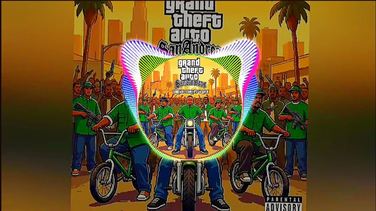 CJ Street Bass Explosion 💥Hard Trap GTA San Andreas Music Visualizer🎧🔥