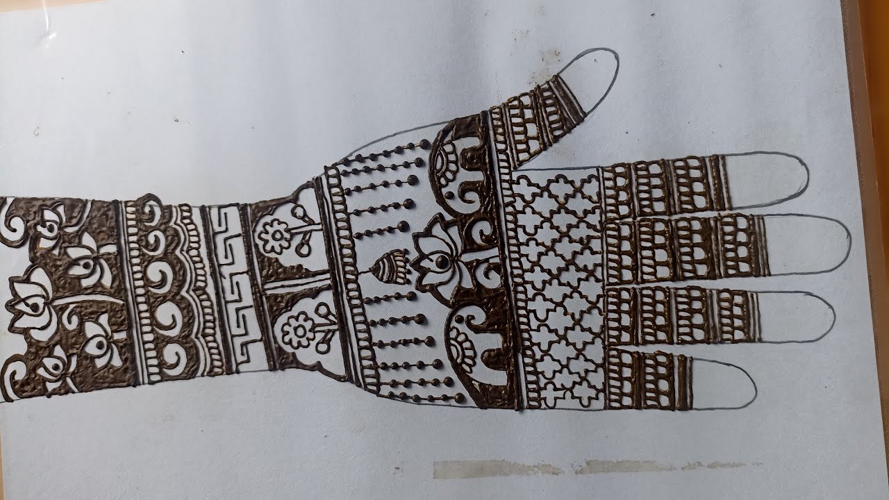Simple and easy bridal mehndi design😍 || front hand mehndi design