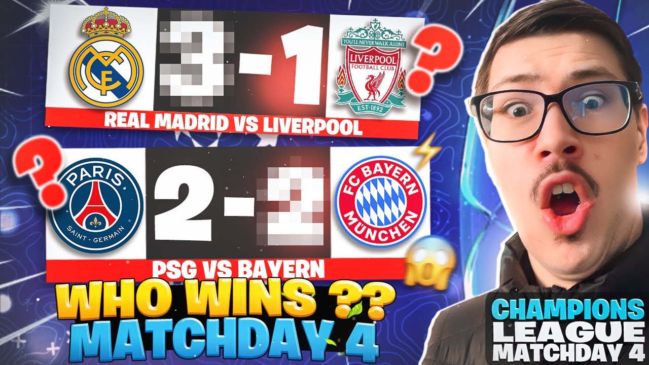 These UEFA Champions League Matchday 4 Predictions Are Insane