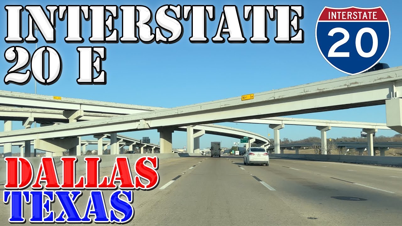 I-20 East - Dallas - Fort Worth - Texas - 4K Highway Drive