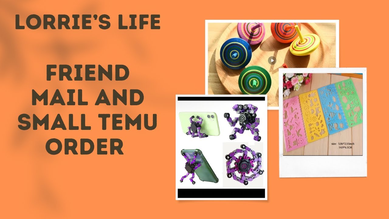 shopping blind:  friend, mails,  and small Temu order toys￼￼