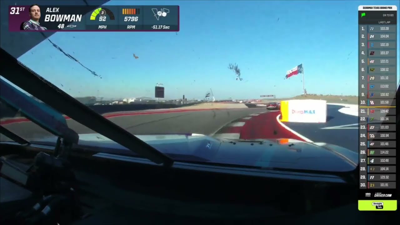 Myatt Snider Takes Over for an Ill Alex Bowman During COTA Race