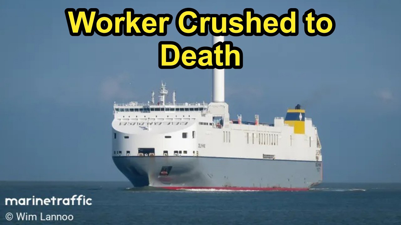Worker crushed to death during cargo operations on a Ro/Ro ship in Belgium.