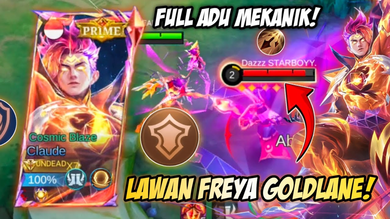 GILA TERLALU KUAT! CLAUDE EMBLEM TANK BISA ADU MEKANIK LAWAN FREYA GOLDLANE? COBAIN GUYS! | MLBB