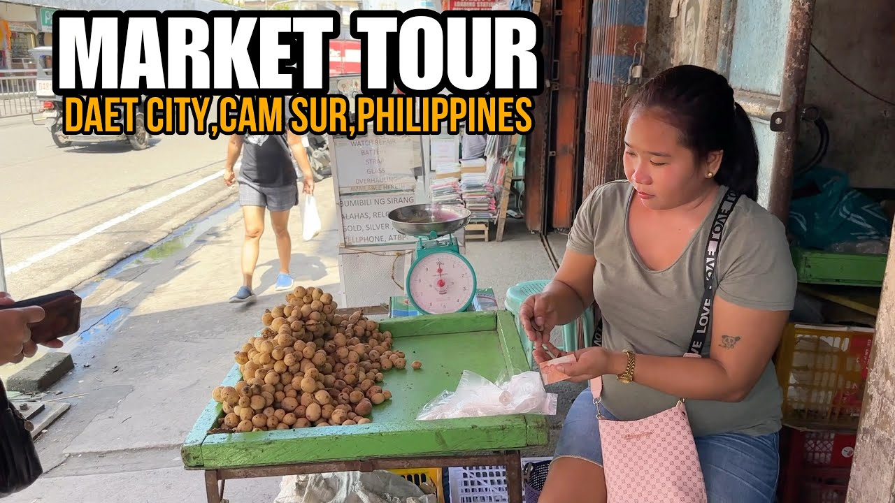 MARKET TOUR in DAET City Philippines-Street and Market scenes [4k]